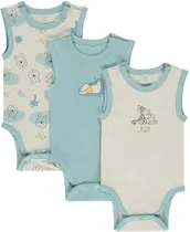Body para Bebê Orchestra Hnaykm-Ecr - Masculino (3 Unidades)
