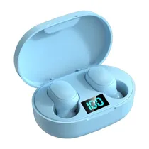 Fone de Ouvido Sem Fio E7S True Wireless Headset com Bluetooth 5.3 - Azul Claro