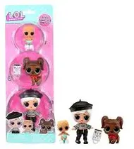 Mga Muñeca Lol Surprise Pack X 3: Tot + Pet (Beatnik Babe + Darling Doggie + Lil Kicks) Plastico 3+ Años Multicolor