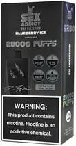 Vape Descartável Sex Addict BY Dan Bilzerian S280 Blueberry Ice 28000 Puffs