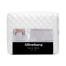 Cubresommier Altenburg Petit Poá Twin Size Blanco