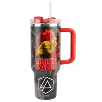 Copo Térmico Weedoo Linkin Park - 1.2L - com Canudo - Preto  Copo Térmic...