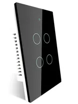 Zigbee Interruptor de Luz Inalambrico ZMWS-04 4CANALES Negro