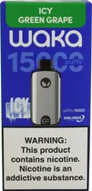 Vape Descartável Waka Icy Green Grape - 15000PUFFS