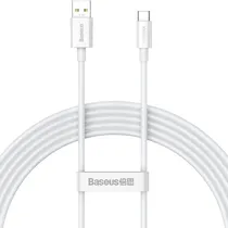 Cabo USB-A A USB-C Baseus Superior Supervooc 65 W - Branco 1 Metro (CAYS000902)