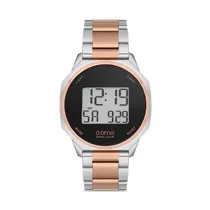 Relógio Digital Masculino Daniel Klein D:Time DK.1.12642-4 - Prata/Rosa Ouro