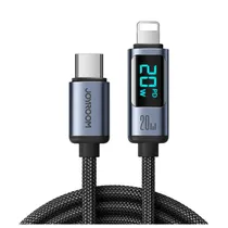Cable de Datos Joyroom s-CL020A16 Serie Prism Type-C To Lightning Con Pantalla Digital de 20W de 1.2M