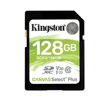 Cartão de Memória Kingston Canvas Select Plus - 128GB - SD - 100MB/s