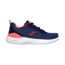 Tenis Skechers Feminino Arch Air Dynamight Top Prize Azul e Rosa 149340NVCL