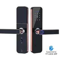 Fechadura Digital S806 BT Ttlock/USB/Cartão/Chave Red Bronze