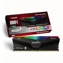 Mem DDR4 8GB 3600 Keepdata Dragonfly c/ Diss RGB KDHRGB36C18B/8G Black