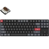 Teclado Gamer Mecânico Keychron K1 Pro RGB Sem Fio Switch Brown - Preto (Inglês)