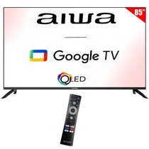 Smart TV Qled 85" Aiwa AW85B4QFG 4K Ultra HD Google TV Wi-Fi/Bluetooth com Conversor Digital