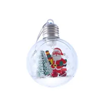 Bola de Natal Transparente com Papai Noel 8CM