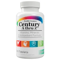 Earths Creation Century Multivitamin A Thru Z 100TABS Plastico Blanco