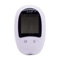 Kit Medidor de Glicose para Diabetes Luo JZK-202 / Tela LCD / 50 Tiras de Teste + 50 Lancetas e Dispositivo de Punção Sem Dor - Branco