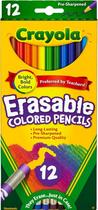 Lapis de Cor Crayola Erasable Colored Pencils 68-4412 (12 Unidades)