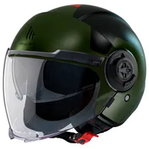 Capacete MT Helmets Viale SV s Beta A6 - Aberto - Tamanho M - com Óculos Interno - Matt Green  Capacete MT...