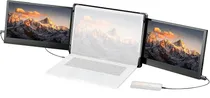 Monitor Portátil para Notebook com Tela Dupla de 12" - Ofiyaa P2 Tri Screen