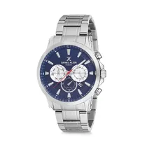 Relógio Analógico Masculino Daniel Klein Exclusive DK12224-6 - Prata e Azul