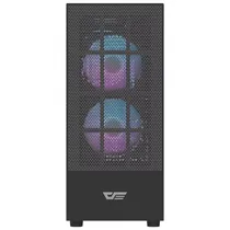 Gabinete Gamer Aigo Darkflash A290, Mid Tower, Argb, ATX, Vidro Temperado e Frontal Em Malha, 3X Fans 120MM Argb, Preto