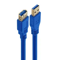Cabo Extensor USB-A Macho A USB-A Hembra 3.0, 2M FTX C160-U3-AMAF-2, Azul, 5V, 3A, 5GBPS  Cabo Extens...