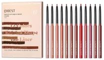 Lápis Labial Qibest Smooth Lip Liner In Trendy Color (0.5G de 12 Cores)