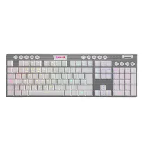 Teclado Redragon Horus Pro TKL K621W-RGB-Pro Mecânico Vermelho Esp - Branco