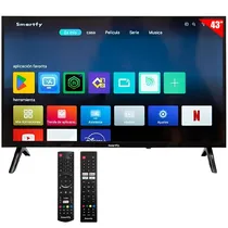Smart TV LED 43" Smartfy STV43B Full HD Android TV Wi-Fi com Conversor Digital  Smart TV LE...