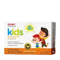 GNC Probiotic Fast Stix For Kids 4-12 Banana Vanilla 68G Carton Blanco
