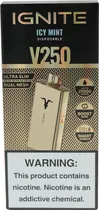 Vape Descartável Ignite V250 Icy Mint 25000 Puffs Gold