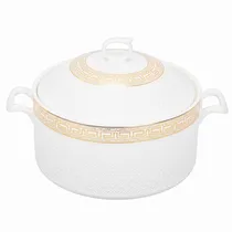 Sopeira de Porcelana com Detalhes Dourados