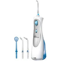 Irrigador Bucal Waterpik Cordless Plus Water Flosser WP-450E2 com 2 Níveis de Pressão 200 ML Recarregável - Branco/Azul