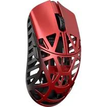 Mouse Gamer Sem Fio Magnesium Wlmouse Beast X Max 8K Omron Opticals - Vermelho/Preto