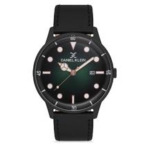 Relogio Analogico Masculino Daniel Klein DK.1.12668-6 Premium Gents / Pulseira de Couro Genuino - Preto