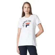 Camiseta Casual Femenina Fila Court Club Blanco