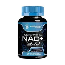 Resveratrol Nad+ 1500MG Wellness Labsrx 90 Cápsulas Vegetariana