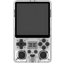Console Portátil Powkiddy RGB20SX 64GB de 4" com 10.000 Jogos - Branco/Transparente