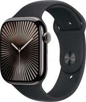 Apple Watch S10 (GPS+Cell) Caixa Titânio Slate 46MM Pulseira s/M Sport Band Black MWYD3LW