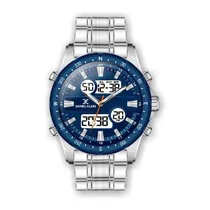 Relógio Analógico-Digital Masculino Daniel Klein D Time DK.1.12329-5 - Prata e Azul