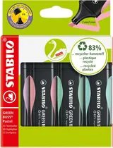 Marcador Stabilo Green Boss Pastel 6070/4-2 (4 Cores)