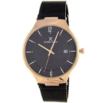 Relógio Analógico Daniel Klein Fiord DK11819-3 Masculino, Metal - Preto e Rosa Ouro