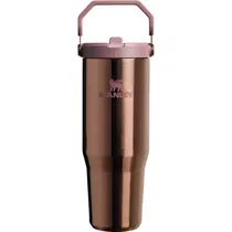 Garrafa Térmica Stanley Tumbler Flip com Bico e Alça - Polish Rose Gold 887ML
