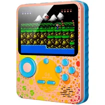Console Portátil Game Box G6 de 3.5" com 666 Jogos com Carregador Portátil - Azul Rosa/Azul (Inglês/Chinês)