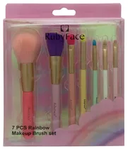 Kit Pincel Ruby Face Rainbow - Y21815 (7 Peças)
