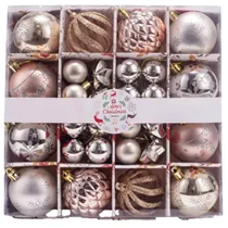 Caixa de Enfeite de Natal L8-659 34 Peças Sortidas