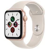 Apple Watch Se Caixa de Alumínio Em Dourado e Correia Esportivo Em Cor Branco Estelar 40 MM MKQ03LL/A