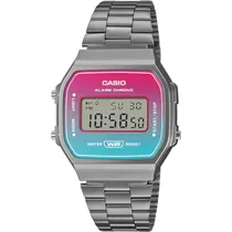 Relógio Casio A168WERB-2ADF Unissex - Silver/Pink