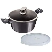 Panela Berlinger Haus Antiaderente Cinza com Tampa 20CM