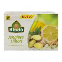 Chá de Gengibre e Limão 20 Saquinhos Hindu